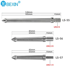 BEXIN Universal 120mm 65mm 3/8 Inch Tripod Replacement Foot Spike For Bogen Manfrotto Gitzo Benro RRS SIRUI Tripod Monopod Mount