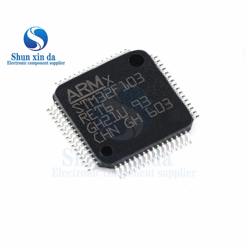 STM32F103RCT6 LQFP-64 STM32F103 RCT6 ARM Cortex-M3 72MHz 2V~3.6V 256KB FLASH RAM：48KB Microcontroller Chip SMD IC