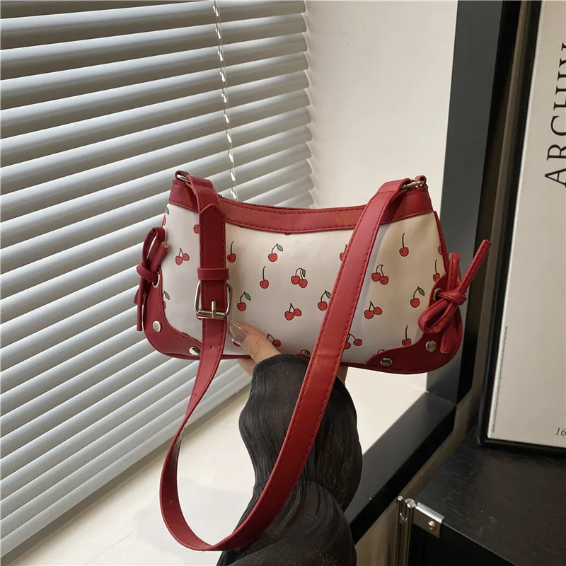 

Cute Cherry Crossbody Bags for Woman Shoulder Bags Fashionable Casual Simple Purse and Handbags Designer Bag Female Bags Сумка
