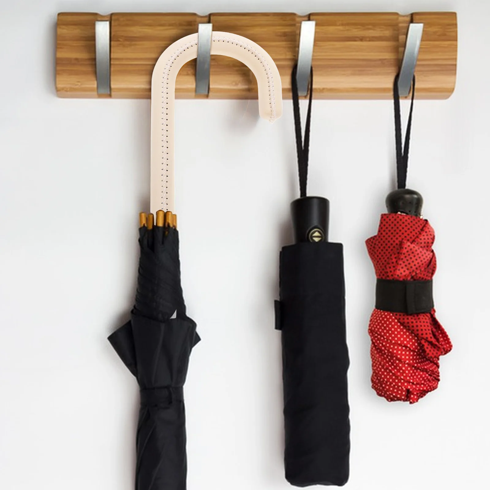 

Replacement Handle for Umbrella Rain Umbrella J Shape Handle Easy Install Hook Style Grip Accessory Repair Part