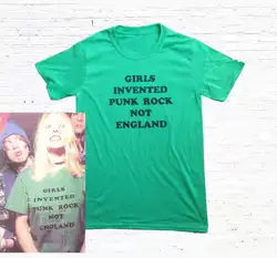 Girls Invented Punk Rock Not England T-shirt worn by Kim