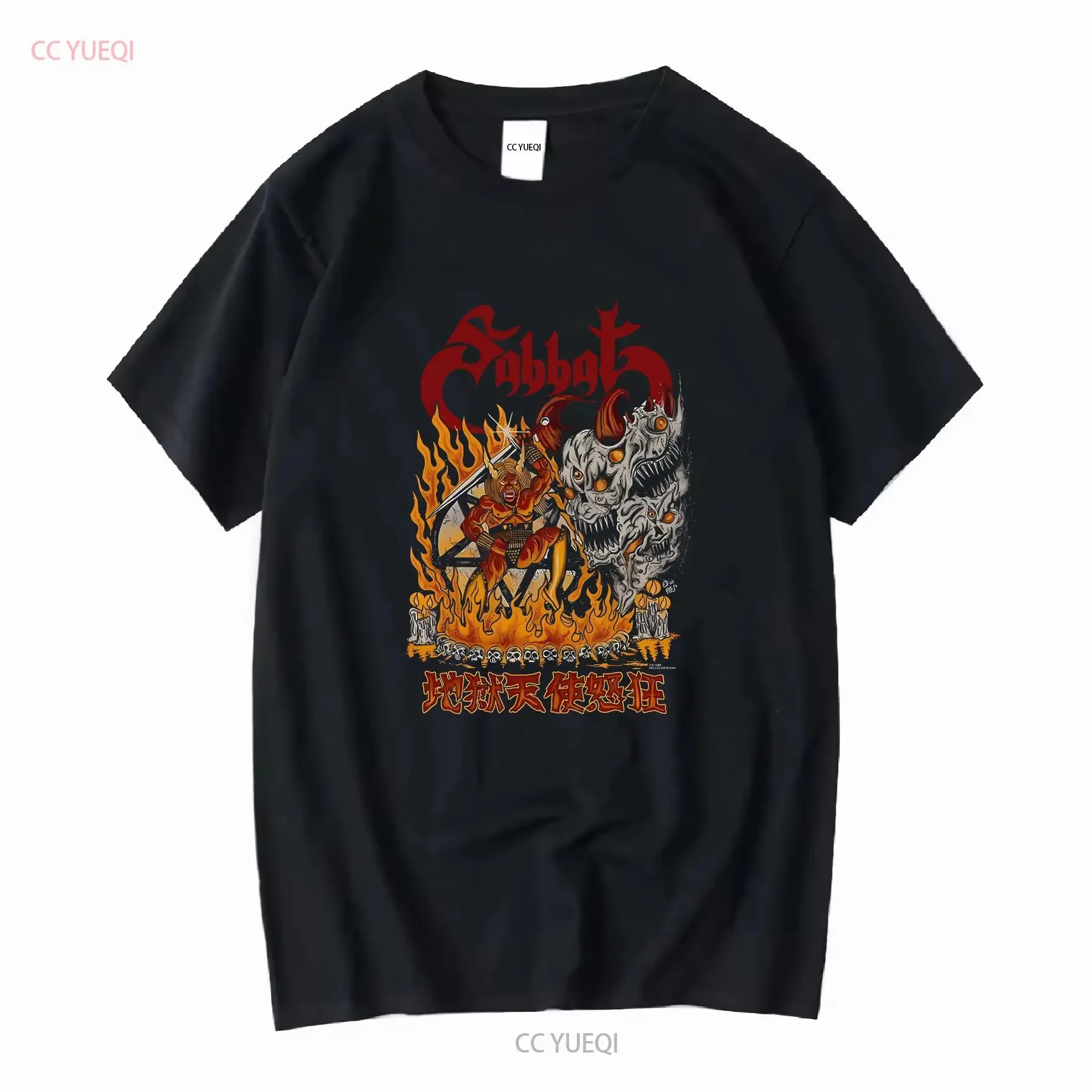 Sabbat Japanese Black Metal Band Onfire T Shirt S 2XL long or short sleeves vintage Washed Unisex Casual Comfortable Versatile