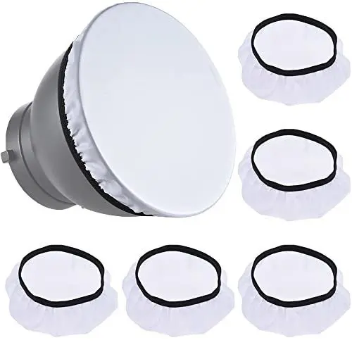 

10Pcs Round Cloth Flash Light Covers 7 Inch Photography Light Diffuser Softbox Nylon Durable Soft Lighting for Studio Photos
