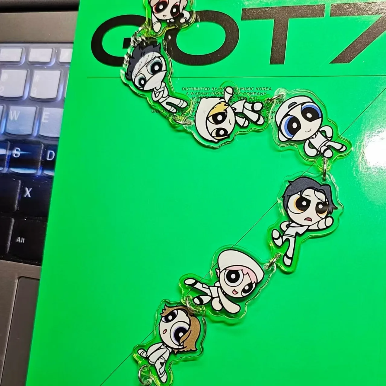 Kpop GOT7 брелок с героями мультфильмов, милая длинная цепочка с акриловым принтом, подвеска для сумки, аксессуары, брелок для ключей BAMBAM YOUNGLAE JACKSON, подарок для фанатов Kpop GOT7 брелок с героями мультфильмов, милая длинная цепочка с акриловым принтом, подвеска для сумки, аксессуары, брелок для ключей BAMBAM YOUNGLAE JACKSON, подарок для фанатов