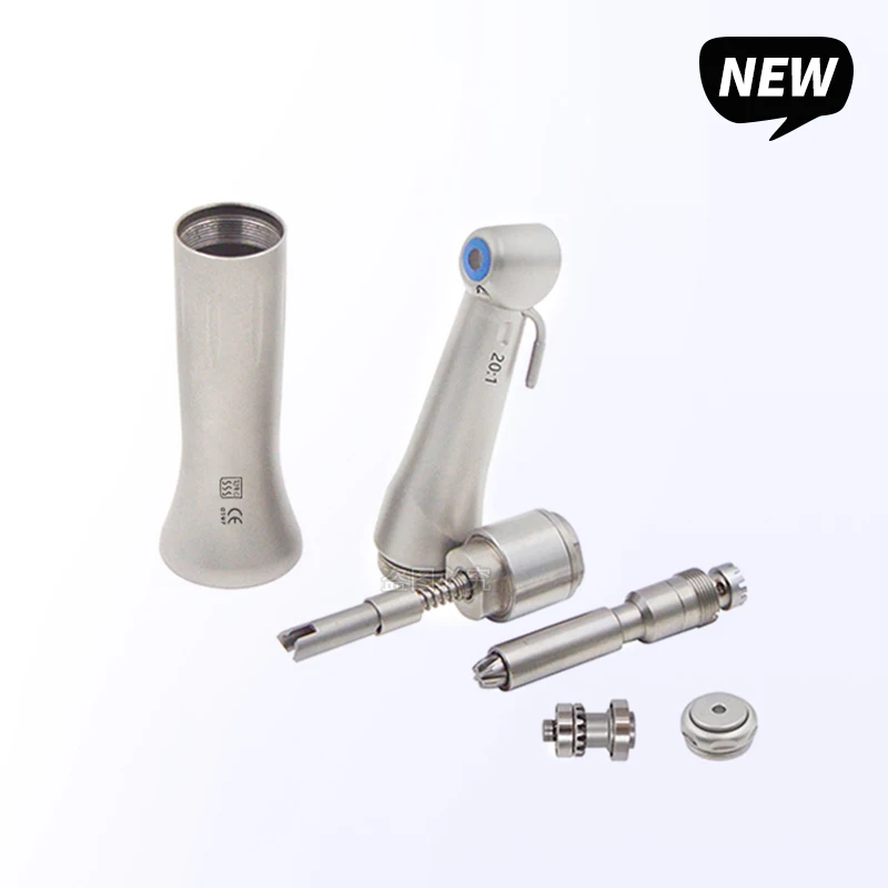 Dental 20:1 SG20 Contra Angle Slow Low Speed Handpiece Fit to Dental Implant Motor for 2.35mm Burs E-Type with Stainless Steel