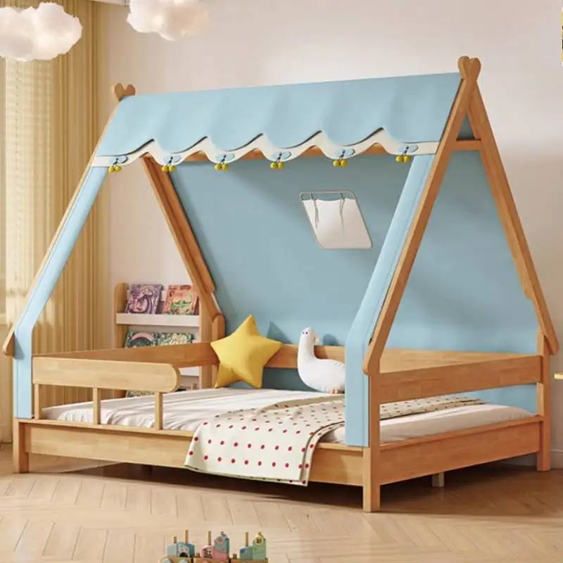 Letti per bambini Luxuce a baldacchino Sicurezza espandibile Design bianco Letto per bambini moderno Principessa Singolo Personalizzato Lettino Per Bambini Mobili per la casa