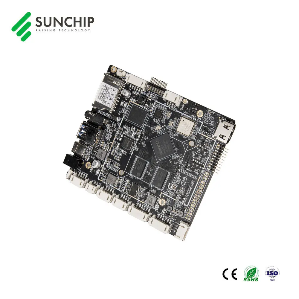 Fabricante de placas base Android 12 Placa base PCBA RK3566 Señalización digital inteligente Tablero de control Android