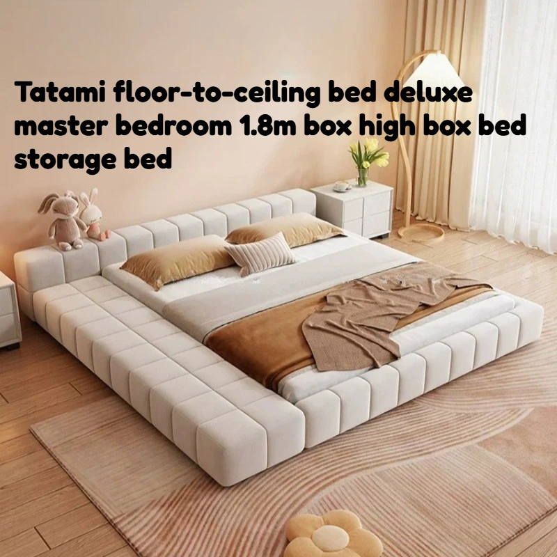 Tatami Children Bed 2x2.2m Premium Luxury Master Bedroom Queen Bed Frame Unique Nordic Muebles Para Dormitorio Home Furniture