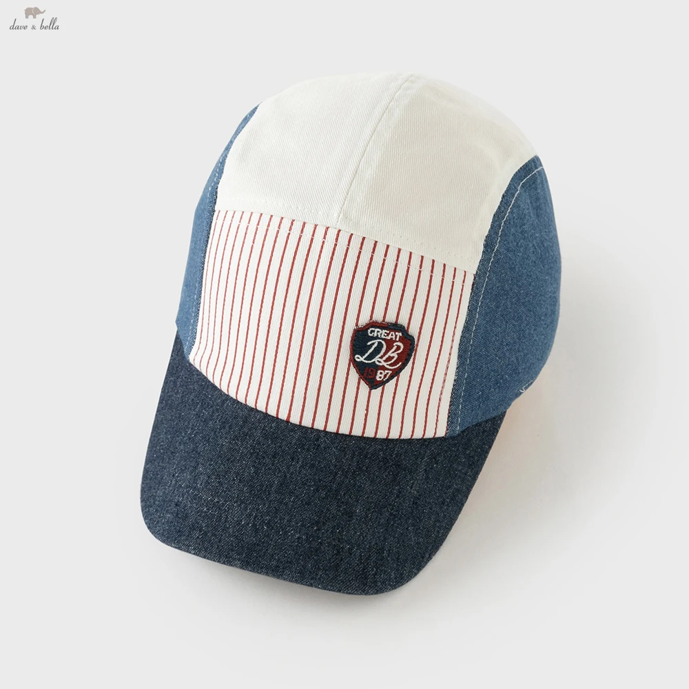 Dave Bella Children's Stripe Hat and Cap for Boys Spring Summer Sports Baseball Hat Boys' Sunshade Tongue Cap Casual DB1260273