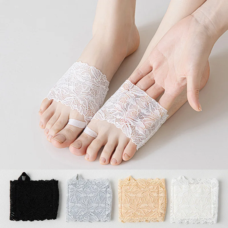 Vorfußpolster für Damen, High Heels, halbe Einlegesohlen, rutschfeste Fußpflege, Zehensocken, Sommer, dünn, unsichtbar, No-Show-Socken, Socken, Hausschuhe
