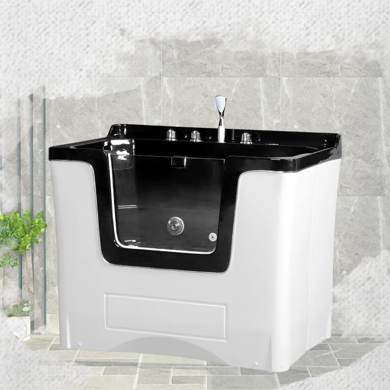 Hot Sale Dog Grooming Tub Fiberglass Bathing Tub Pet Massage Spa Bathtub Handheld Showerhead Bubble Colored Light Surfing Ozone