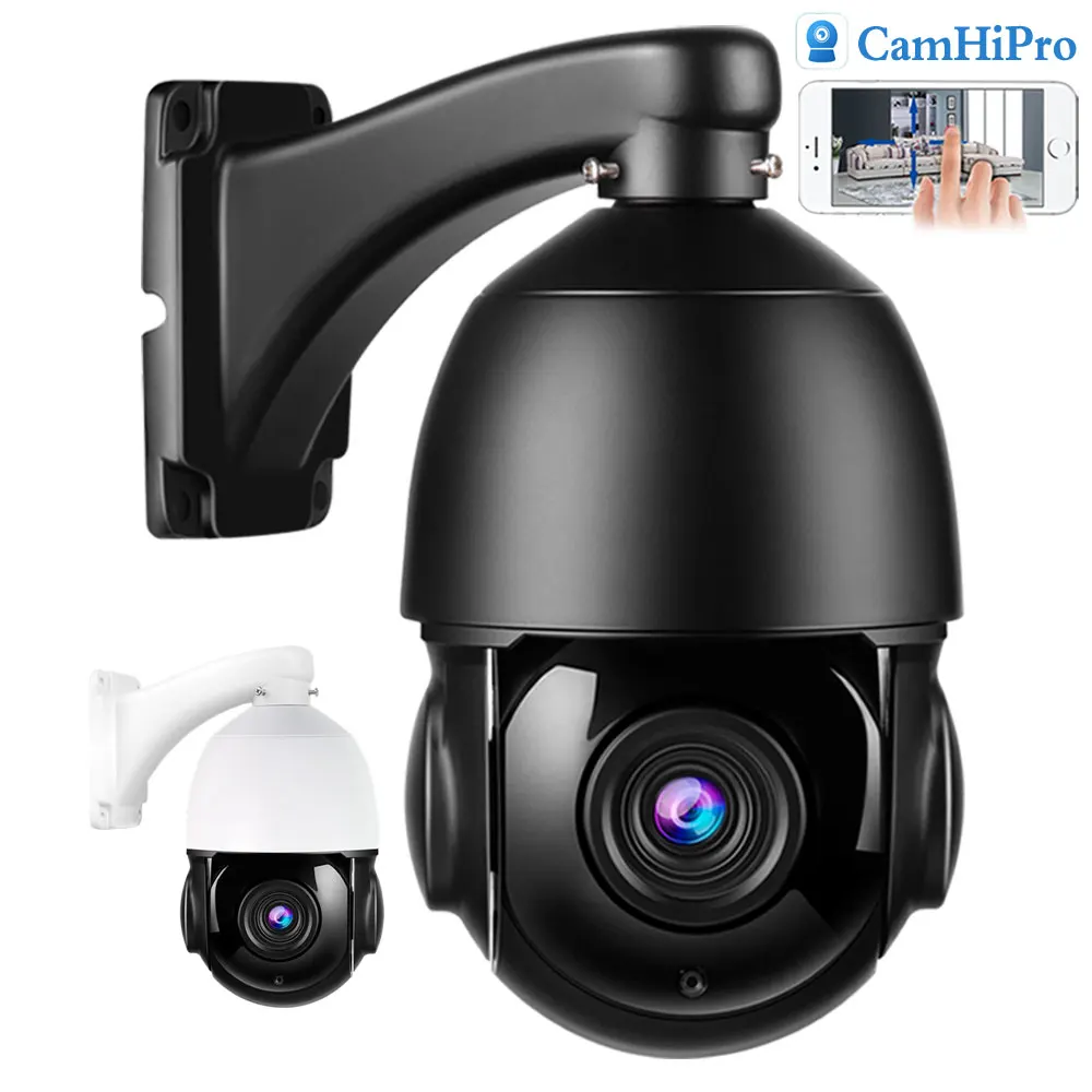 

UHD 4K 8MP SONY415 Security IP Camera 30X Auto Zoom PTZ Dome POE 48V Two Way Audio AI Human Tracking IR 80m Outdoor