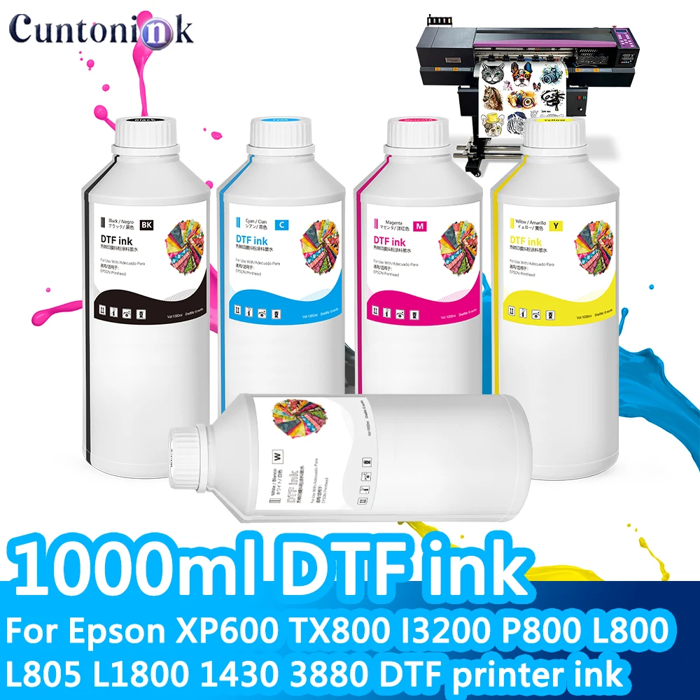 Tinta DTF de 1000 ml para todas las impresoras DTF, para Epson XP600 TX800 I3200 P800 L800 L805 L1800 1430 3880.