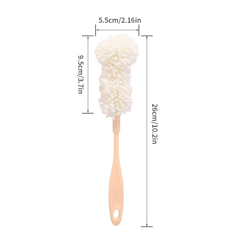 Long Handle Cup Brush Household Cup Wash Brush To Remove Tea Stains Clean Non-Dead Sponge Brush Baby Bottle Brush