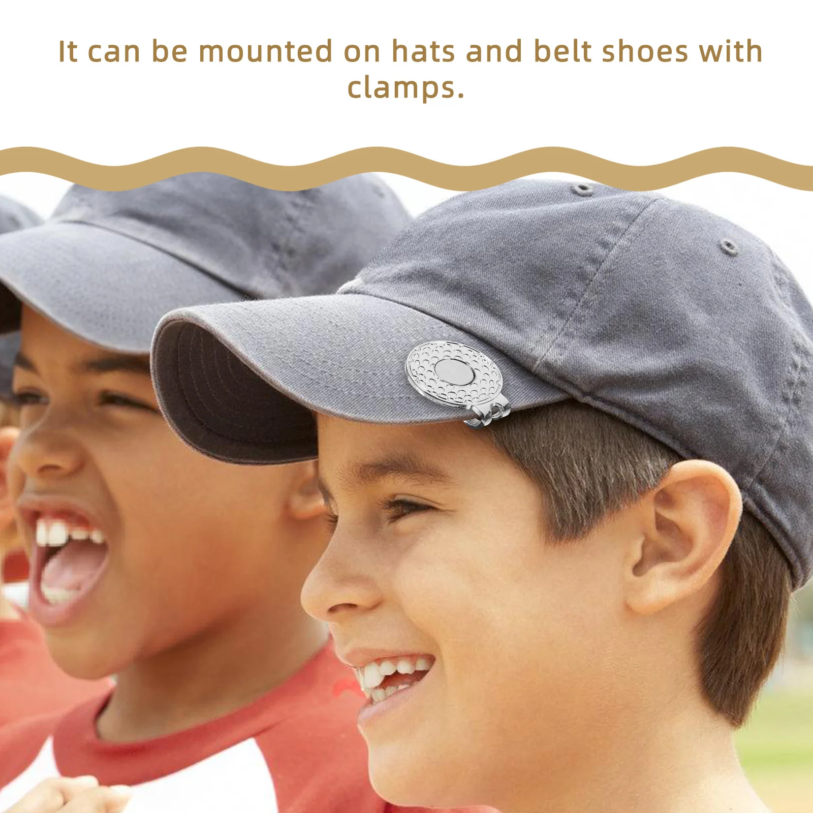 

2Pcs Metal Golf Hat Clips Durable Portable Golf Ball Markers Convenient Hat Marker Golfing Accessories Ball Markers