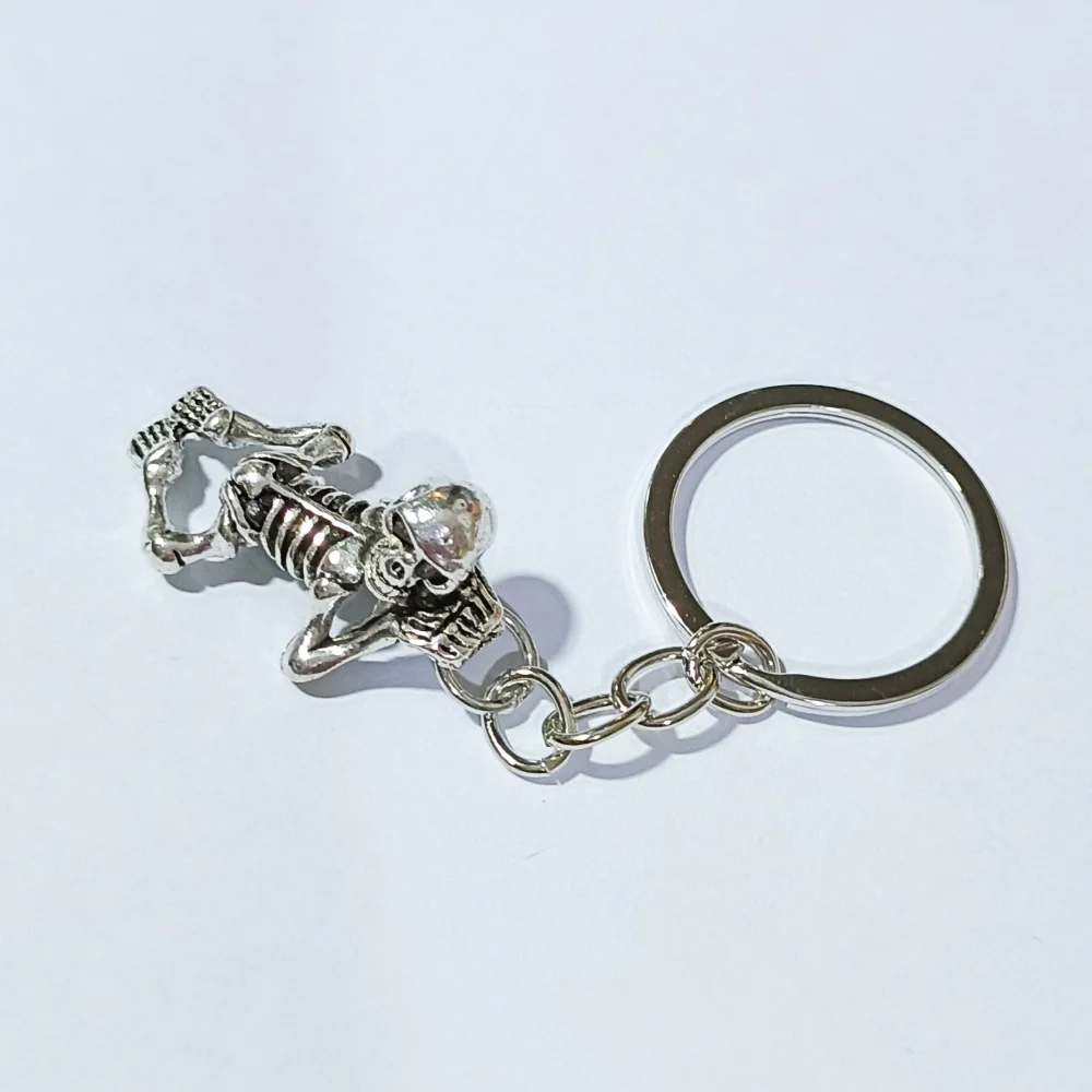 Mode Punk Schädel Anhänger Schlüsselbund Vintage Skeleton Gothic Schlüsselring Für Männer Frauen Schlüssel Kette Jungen Party Auto Zubehör Schmuck