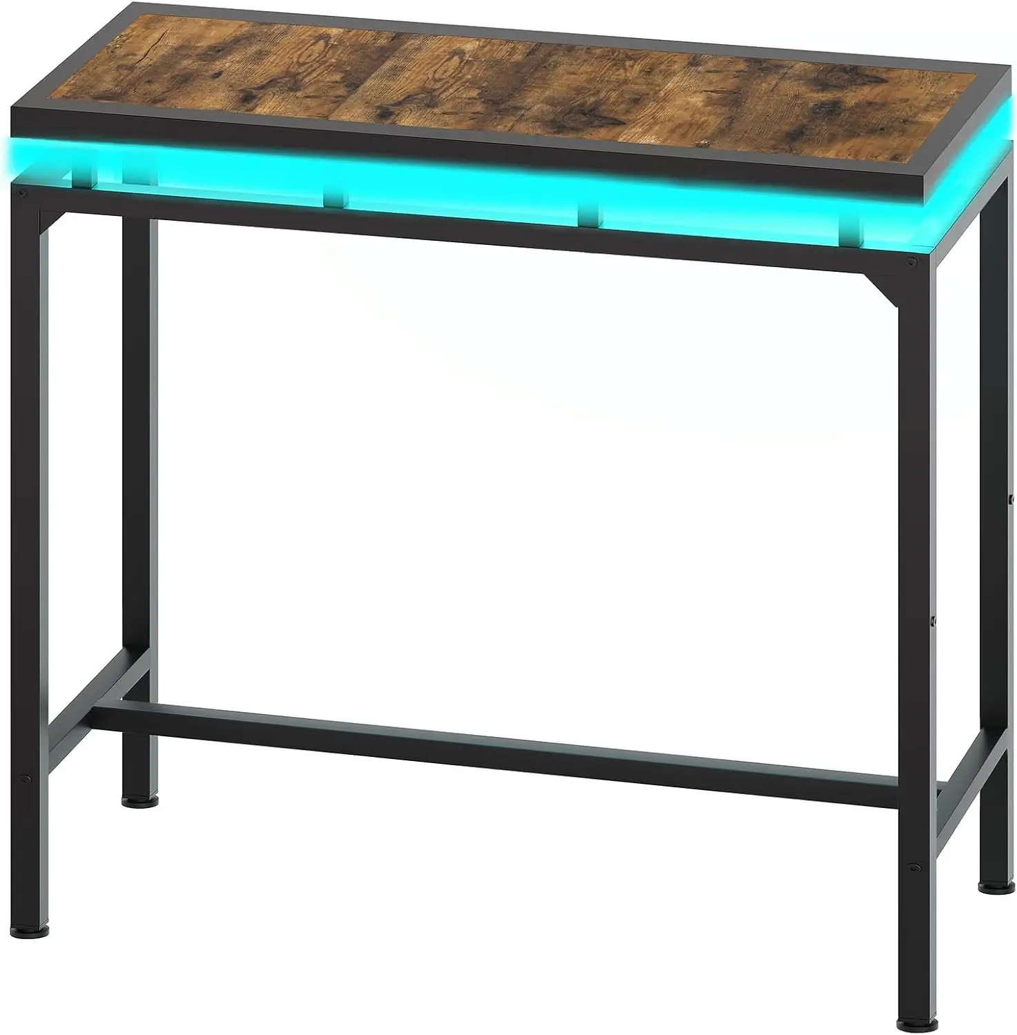 

Bar Table With Led Lights, Counter Height Table, Bar Height Table, Pub Table, Gaming Table, Metal Frame, For Living Room,