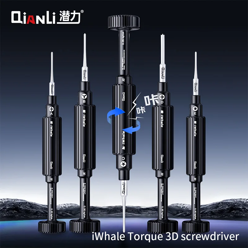 QIANLI iWhale Torque 3D Disassembly Repair Screwdriver Set for Mobile Phone Tablet Laptop Maintenance Imported S2  Steel