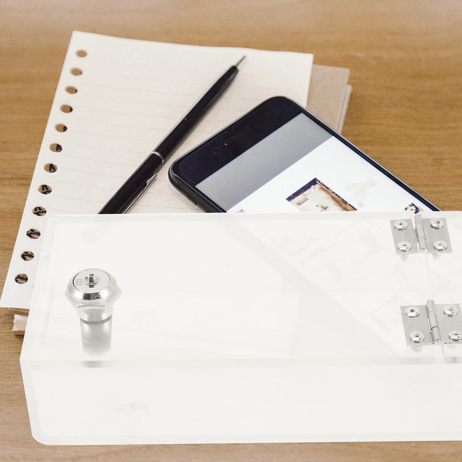 

Transparent Phone Storage Box Premium Material Lockable Container Easy Carry Secure Phone Case for Students Adults Kids