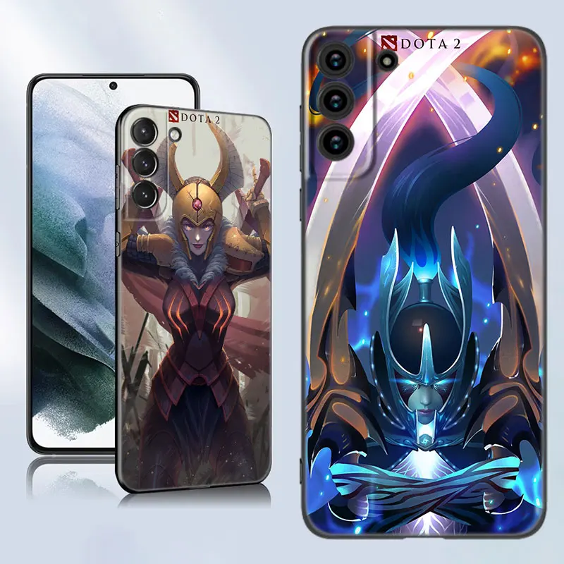 Dota 2 Game Black Silicone Phone Case For Samsung Galaxy S23 S21 S20 FE S24 S22 Ultra S10E S10 S9 S8 Plus