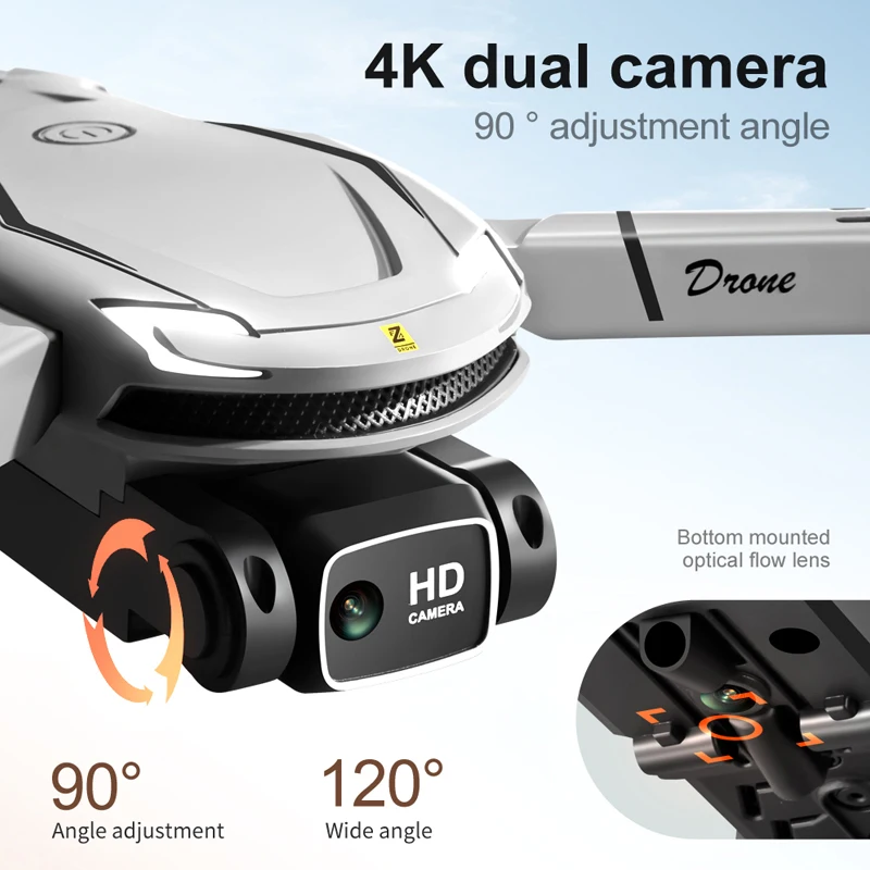 New V88 Professional Foldable Quadcopter Aerial Drone Dual HD Wide-Angle Head Camera GPS RC Helicopter Intelligent Hovering Toy