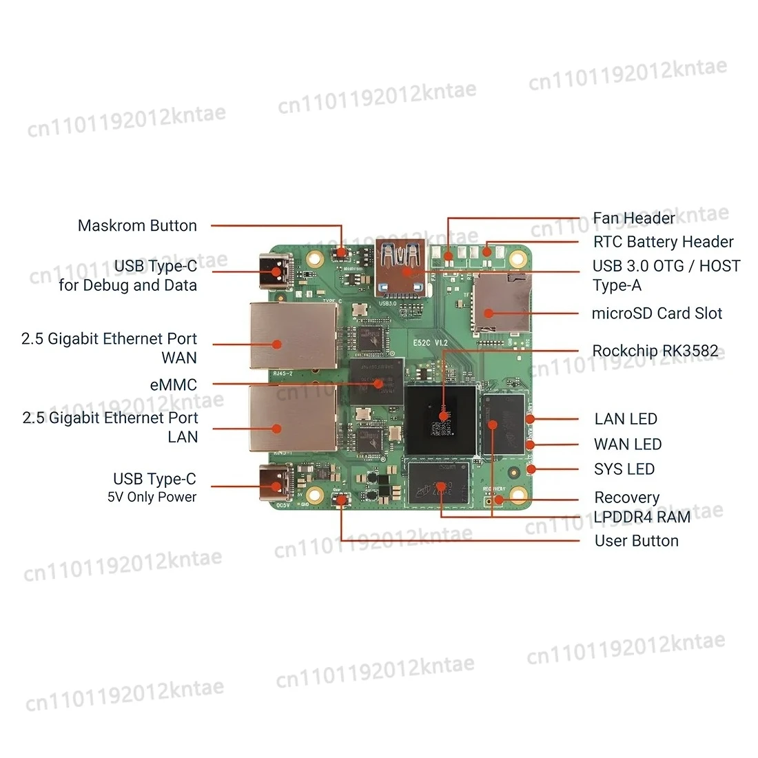 E52c, 6-core Cpu, Dual 2.5 Gigabit Ethernet, Aluminum Alloy , 5tops
