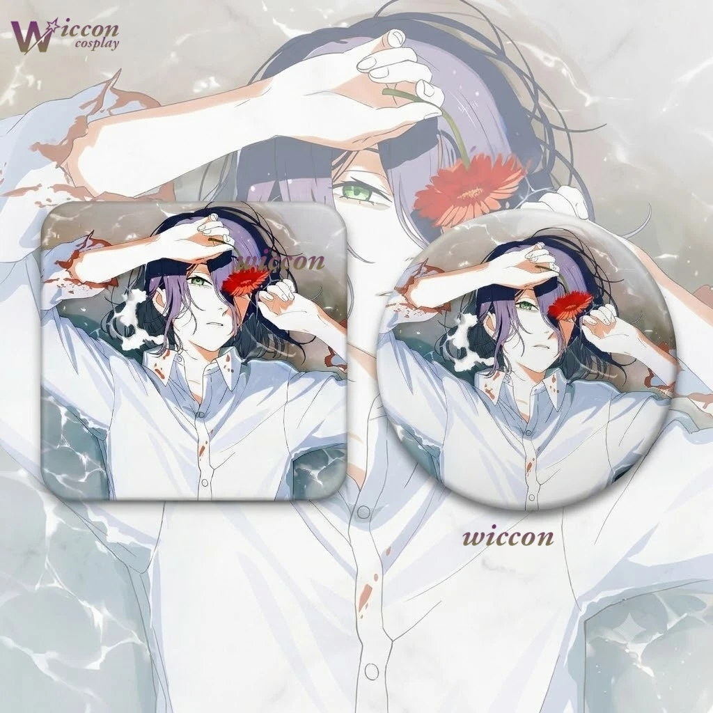 YesOk Anime CM Reze Badge Enamel Pin Brooch BombB Girl Lapel Pin Reze Button Badge Cosplay Reze Collection with Power Makima