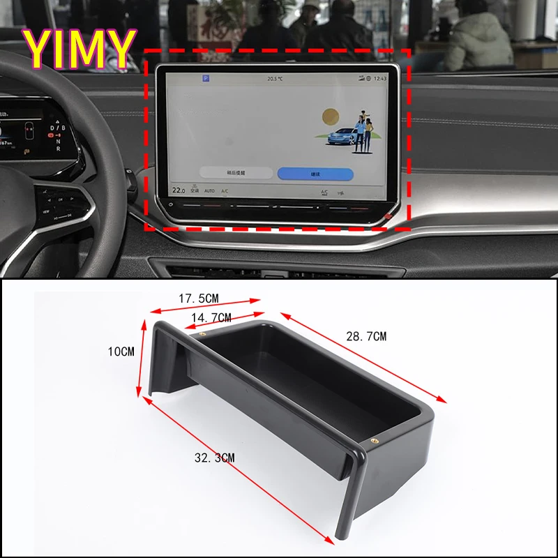 

12.9" Screen Car Storage Box with Phone Mount Phone Holders Base Multi-functional Storage Box for Volkswagen ID.4 ID4 CROZZ 2025