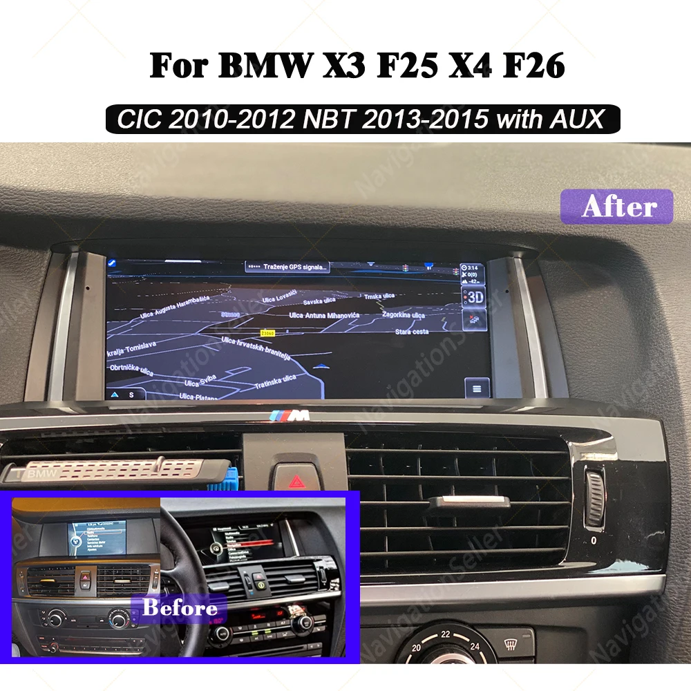 

Carplay For Bmw X4 F26 X3 F25 Touch Screen Wireless Android Auto Car Multimedia Player Display Navigation Head Unit Bluetooth