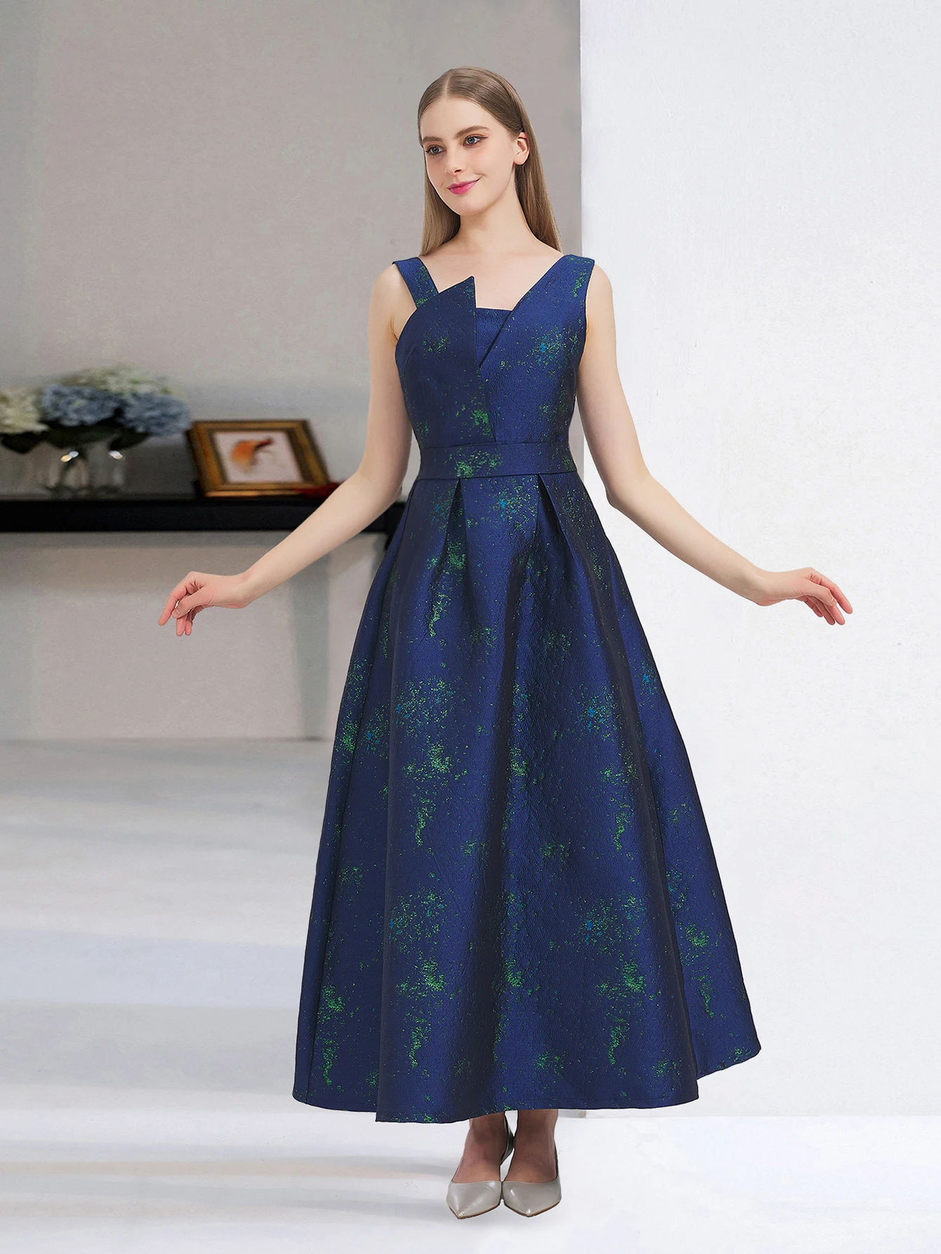 Schwerindustrie Frauen elegante lange Maxi kleid Blumen Jacquard Kleid neue Frühling Sommer Abend Party Kleider Vintage Mädchen Vestidos