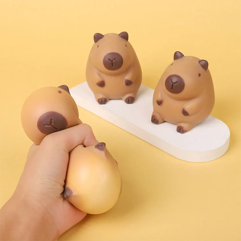 Capybara Slow Rebound Toy Stress Relief Funny Animal Squeeze Toy Cute Capybara Shape Squeeze Ball Birthday Gift for Kids