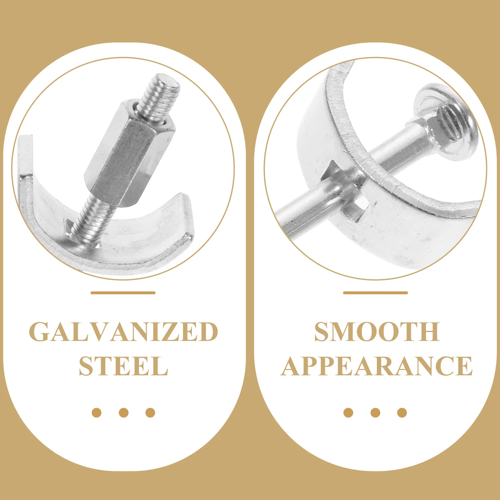 

10pcs Countertop Connector 150Mm Benchtop Galvanized Steel Joint Fastener Work Surface Bolts For Butcher Blocks Furniture