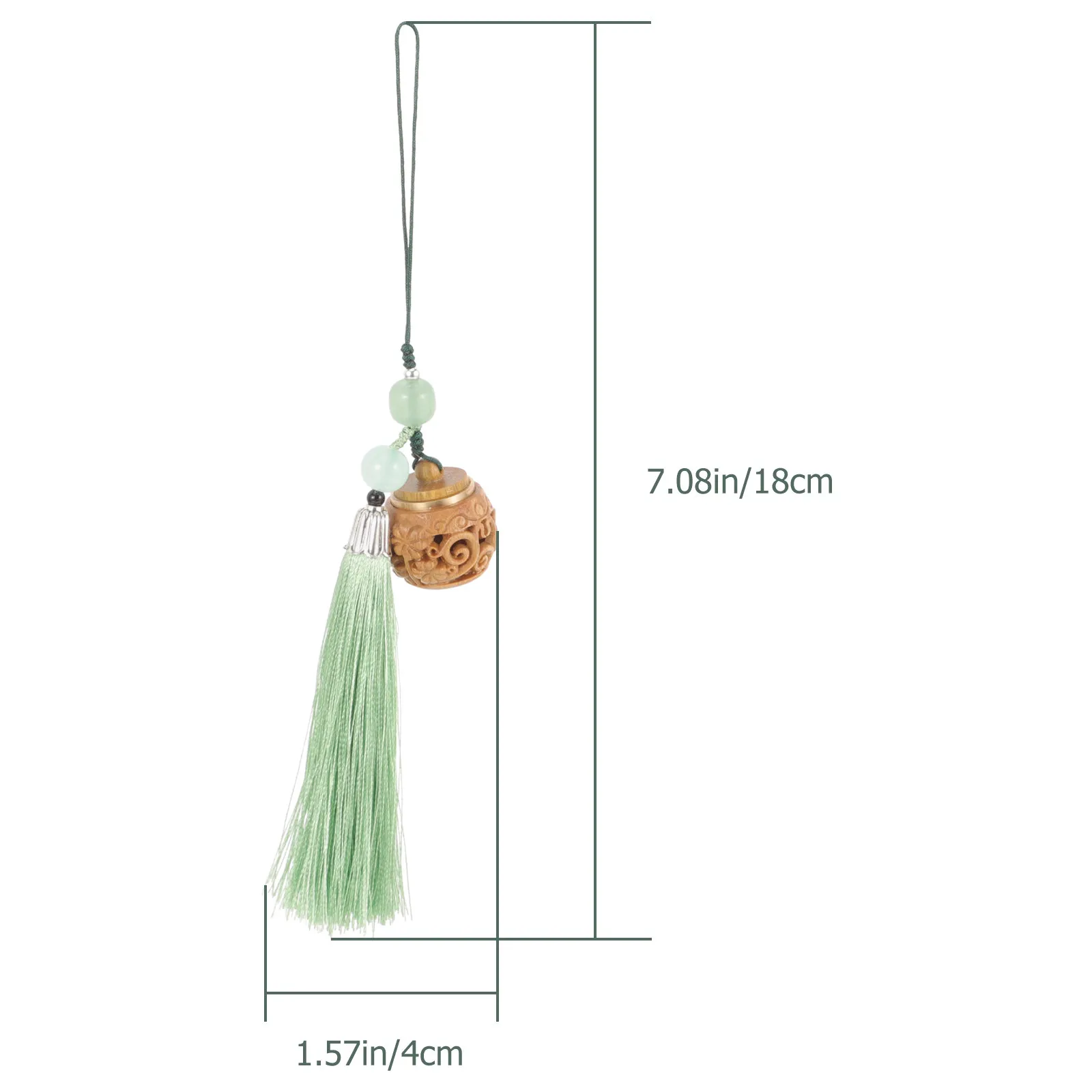 Elegant Chinese Inspired Sachet Pendant Phone Lanyard with Tassel Fringe Decor Aromatherapy Diffuser Hanging Ornament for Mobile