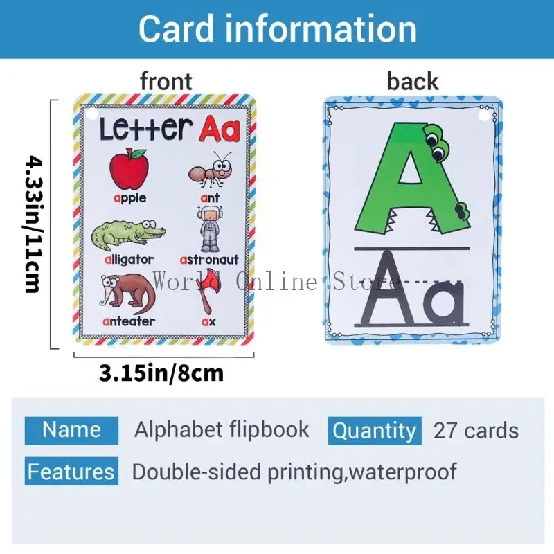 156PCS podwójnie boczne karty literowe 26 list narzędzie do nauki foniki Flashcards for Children Classroom Phonics Aiding 87HC