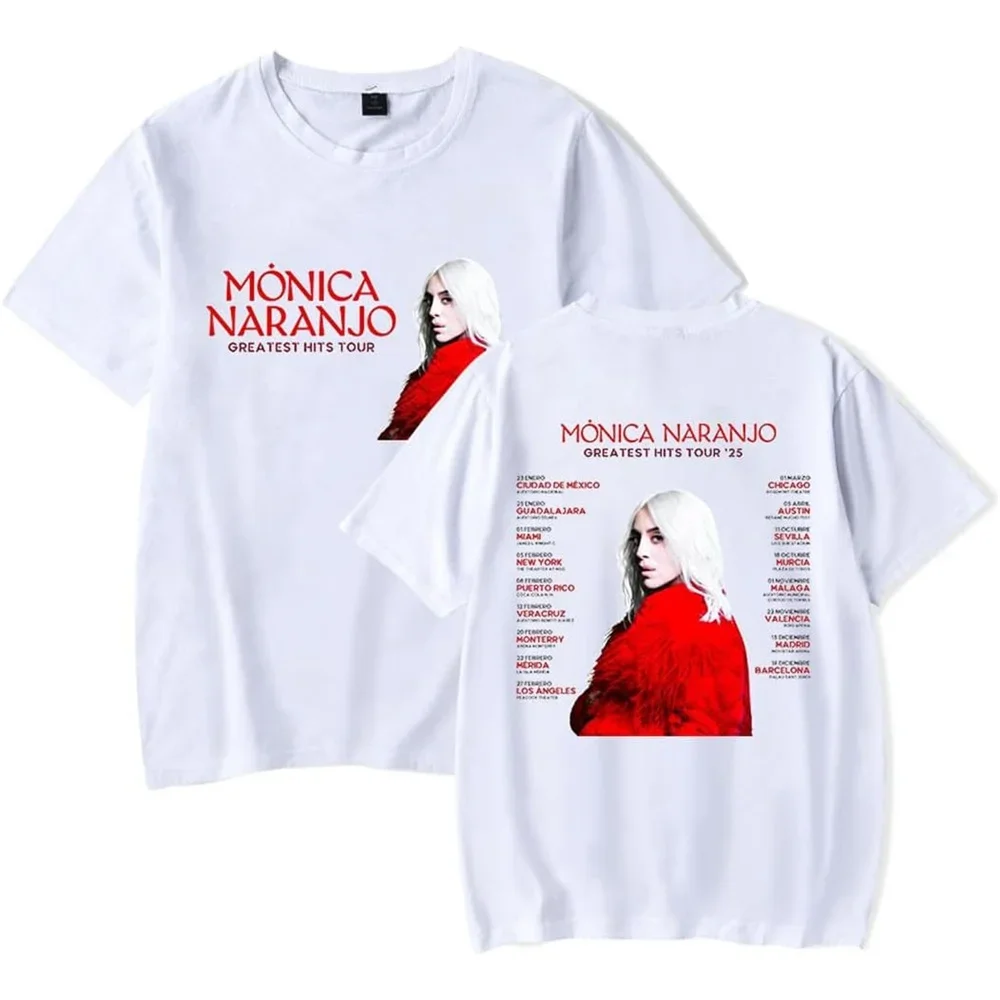Monica Naranjo Greatest Hits Tour 2025 Merch Short Sleeve T-shirt Unisex Fashion Crew Neck Top