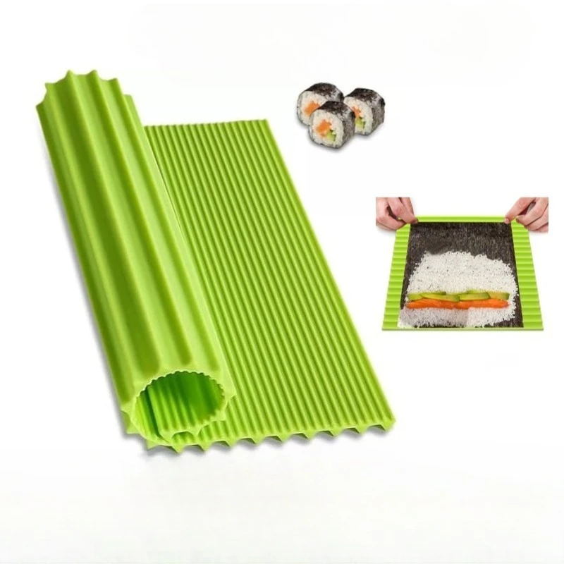 Silikon-Sushi-Rollmatte, japanische Sushi-Form, koreanische Seetang-Sushi-Kimbap-Spezialwerkzeug für Küchenanfänger und Kinder