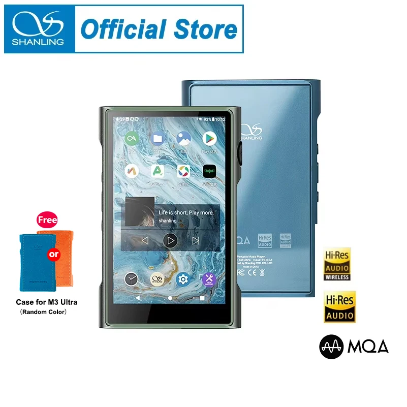 SHANLING M3 Ultra Android10 MQA Portable HiFi Music Player MP3 Hi-Res Audio DAC AMP Dual ES9219C Chips Bluetooth5.0 DSD256 M3U
