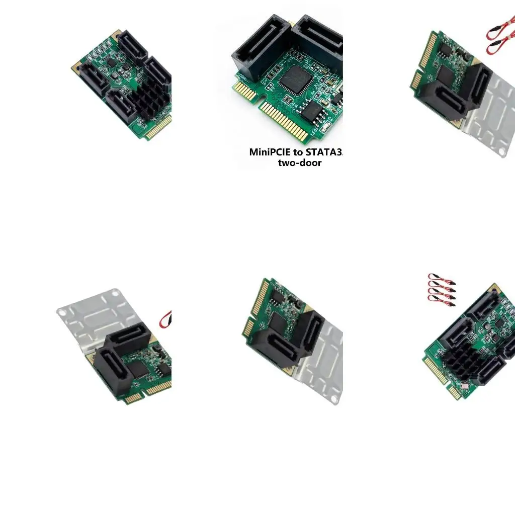 

High Performances Mini PCIe to 2/4 SATA3.0 Port Adapter for Desktop and Laptop Storage Upgrades Thick Goldfingers A4WF