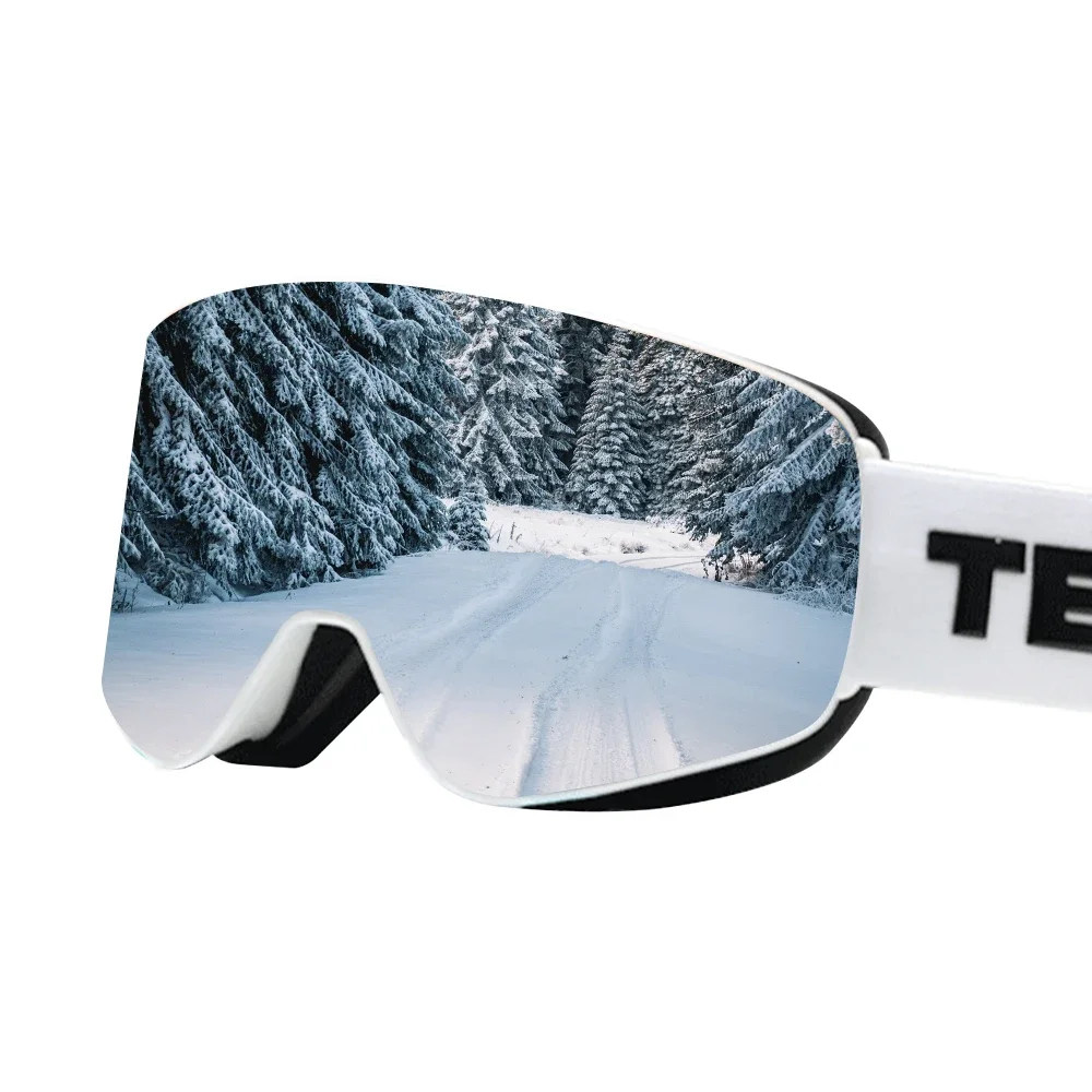 TERROR Magnetic Ski Glasses Professional Ski Goggles Double Layer Anti-fog Men And Women Magnetic Windproof Snow Goggles Novice