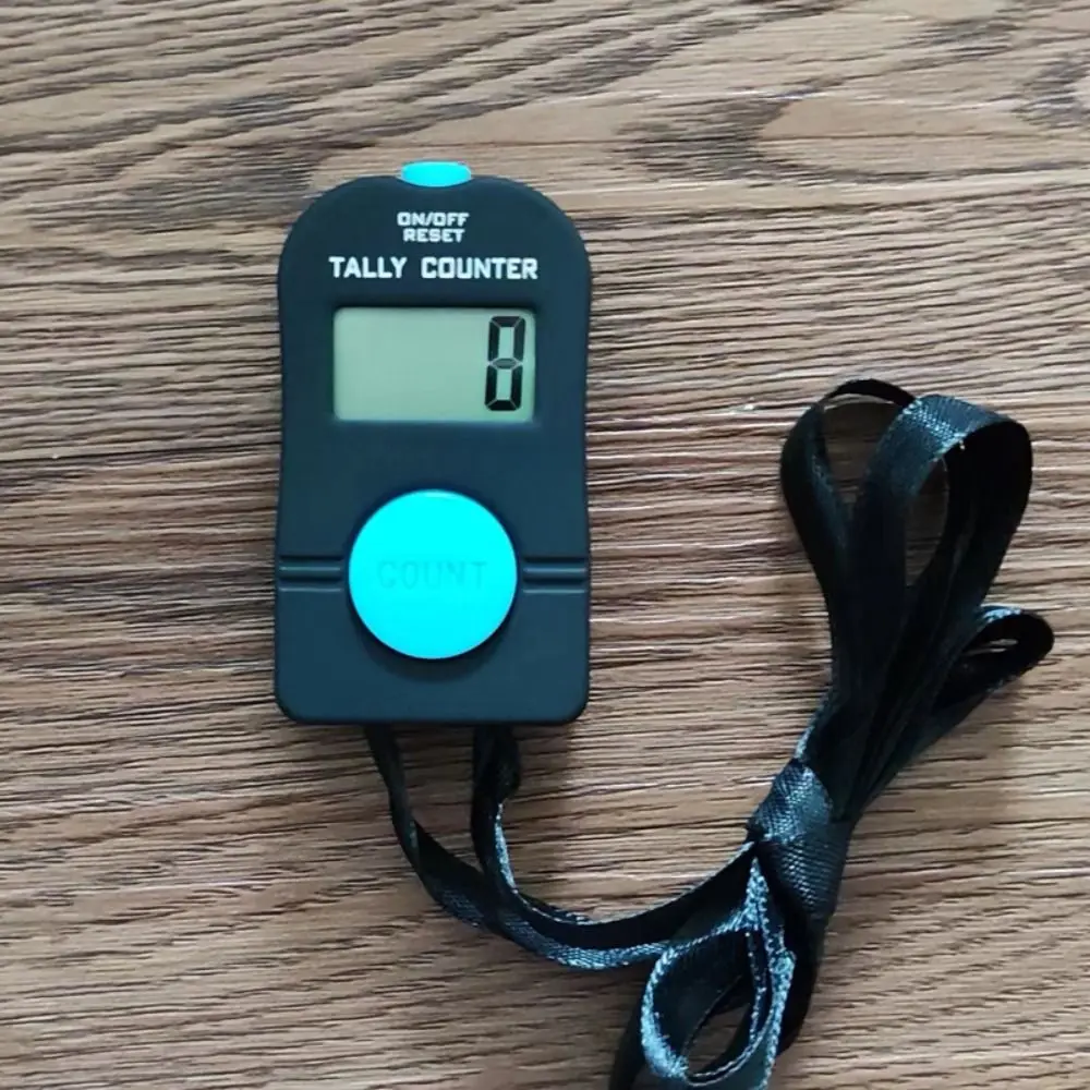 4-digit Digital Electronic Counter 9999 Hand Held Digital Pedometer Button Cell Battery Replaceable Hand Tally Counter