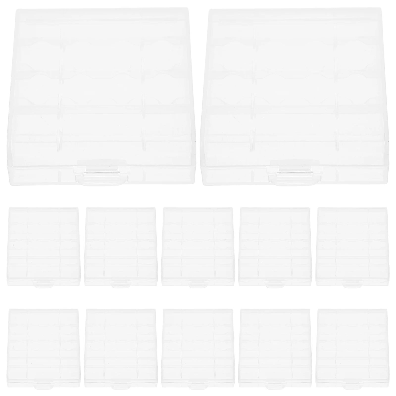 

12Pcs Plastic Storage Case Clear Organizer Box for Aa Aaa Batteries Compact Protective Container Home Office Travel