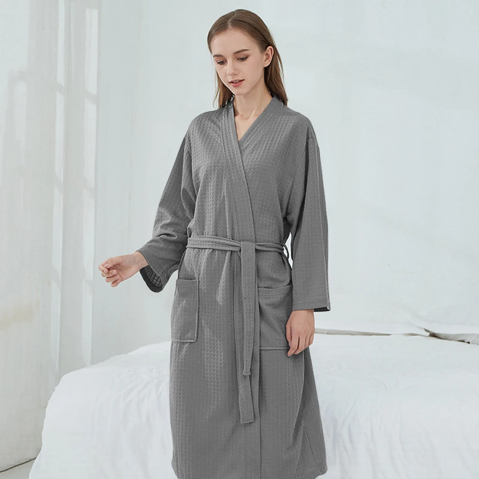 Couple Towel Bathrobe For Four Seasons Star Hotel Beauty Salon Same Sweat Steaming Clothes Acupuncture Men Plus Size Yukata