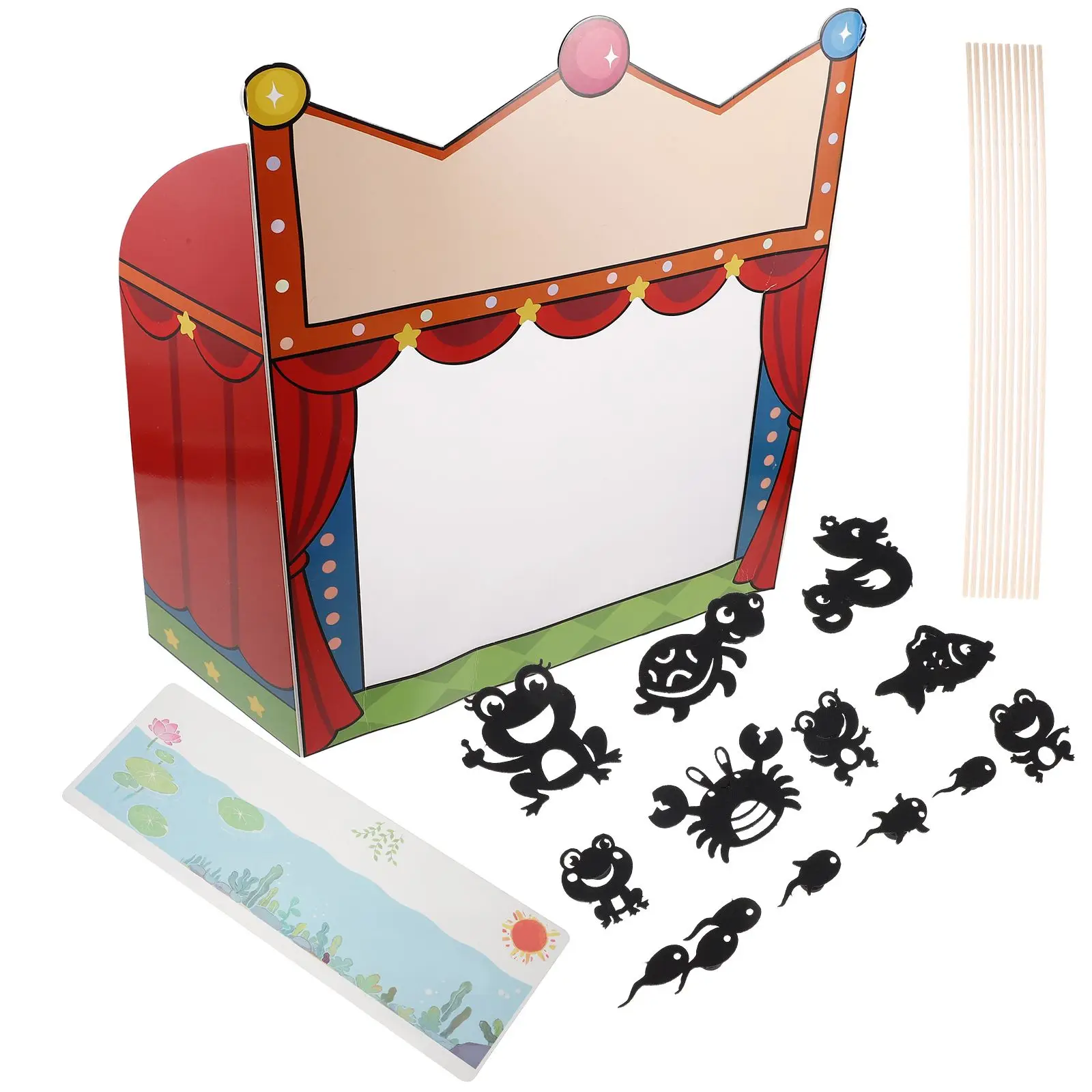

Shadow Puppet Teaching Aids Kids Theater Show Suite Puppets Paper Hand Model Child DIY Science Project Classroom Stage Platform