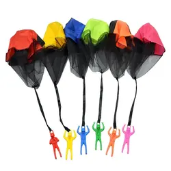 4pcs Color Random Hand Throwing Parachute Flying Toys for Children Educational Outdoor Games Sports Entertainment Sensory Play