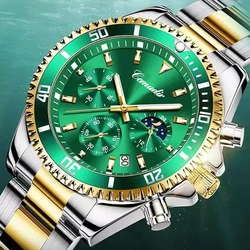 Fashion Top Brand Mens Watch Waterproof Sports Stainless Steel Quartz Wristwatch Business Luminous Watches for Men reloj hombre