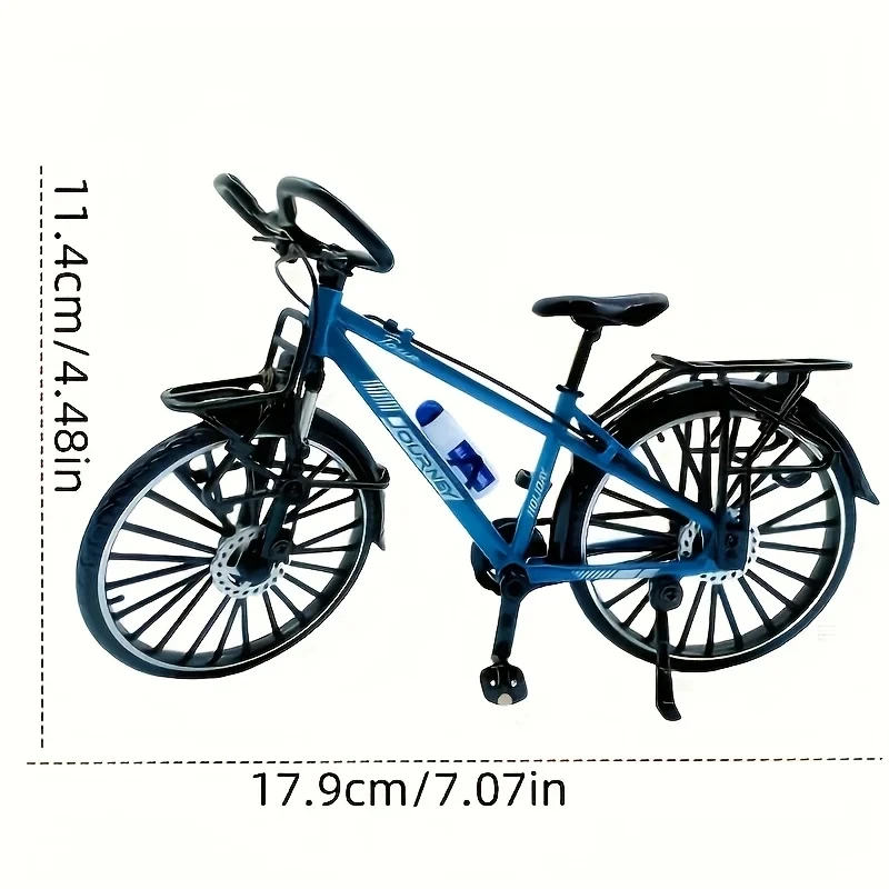 1:10 Scale Mini Touring Bicycle Model Die-Cast Bike with Stand Cake Topper Desktop Decoration Crafts Gifts for Cycling Lovers