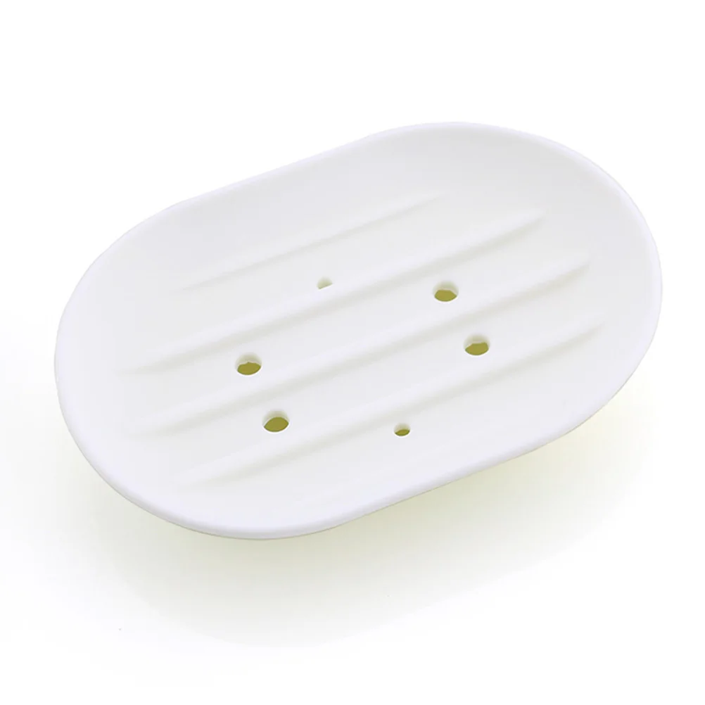 

4 Pcs Silicone Soap Holder Dish Non Slip Drainer Bathroom Sink Tray for Draining Containers