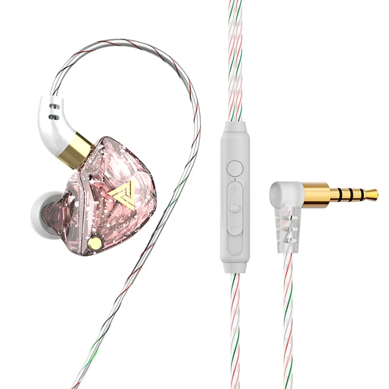 QKZ AK3 FiLe Kabelgebundener Kopfhörer mit Mikrofon, HiFi-Musikmonitor, Bass-Kopfhörer, Geräuschunterdrückung, Headset für Sport, Gaming, Ohrhörer