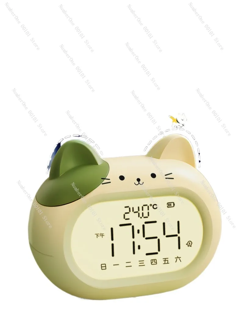 Desktop Smart Alarm Clock for Students Kids Girls Boys Electronic Digital Timer 3 in 1 Wake Up Device Study Desk Clock Bedside