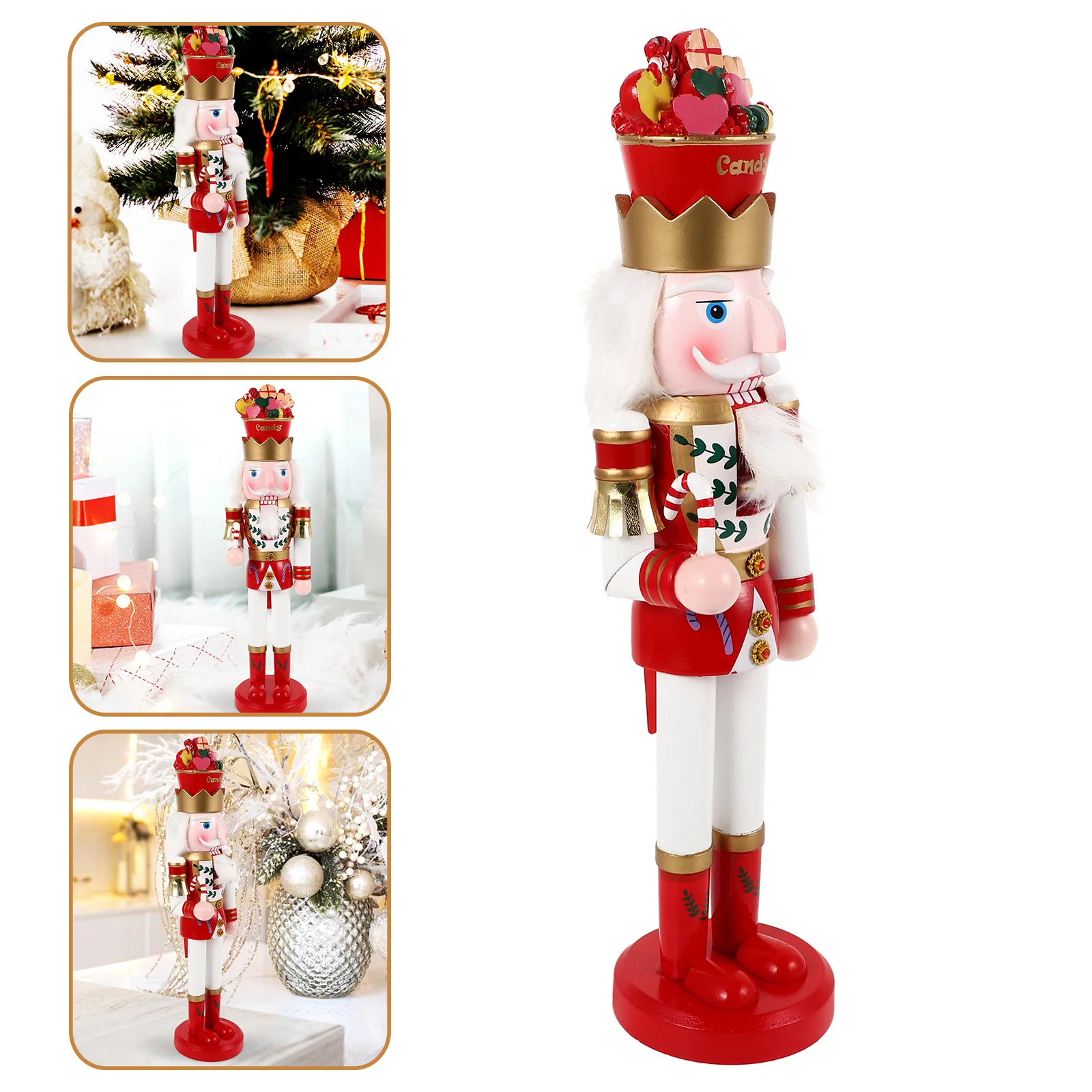 

Wooden Christmas Nutcracker Decor Colorful Classic Xmas Table Ornament Traditional Nutcracker Decoration Christmas Gift